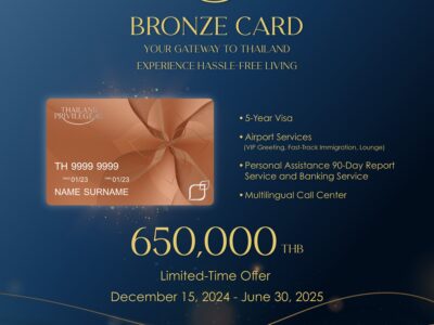 Thailand Privilege Card Announces the Launch of Bronze Membership cover