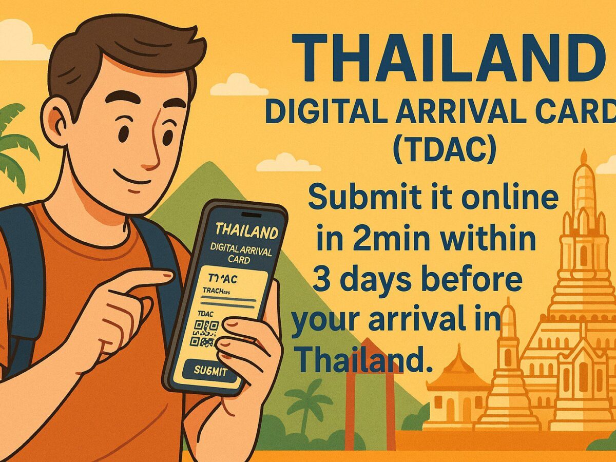 Announcement: Mandatory Thailand Digital Arrival Card (TDAC) for All Foreign Travelers cover
