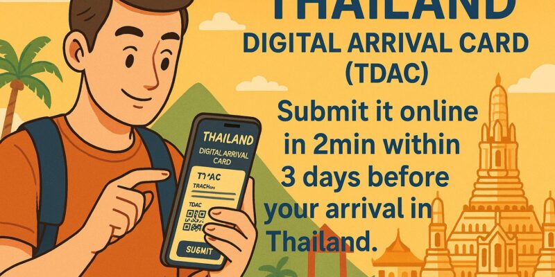 Announcement: Mandatory Thailand Digital Arrival Card (TDAC) for All Foreign Travelers cover